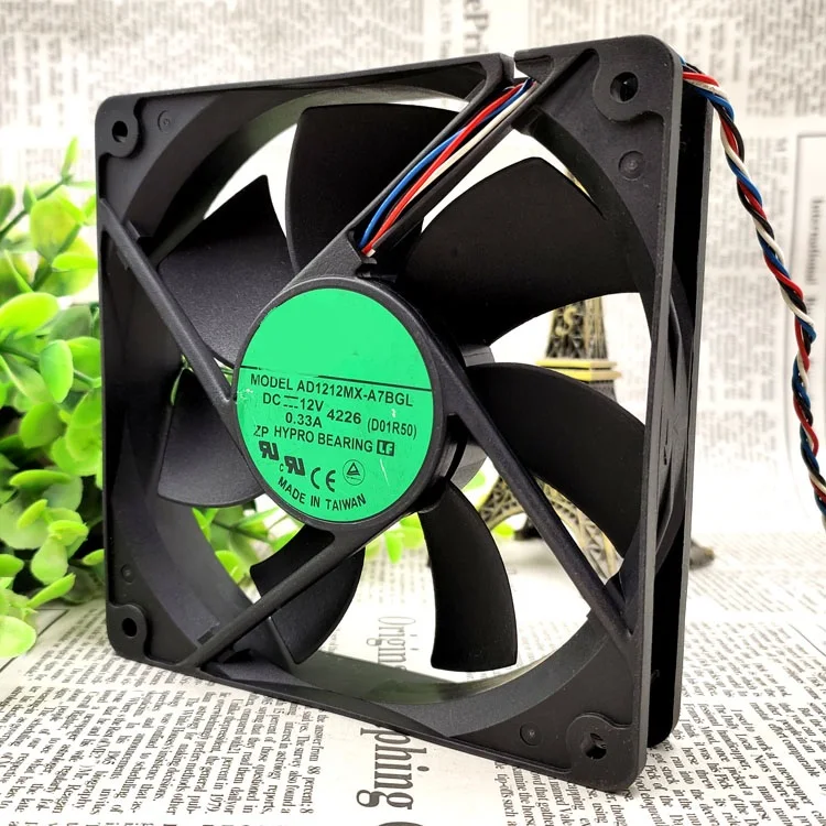 

Совершенно новый оригинальный Φ 12V 0.33A 12025 12 см 4-проводной вентилятор питания шасси