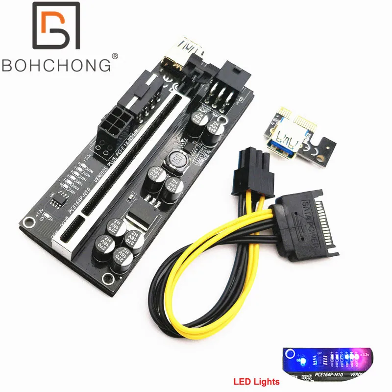 Карта расширения VER010S Plus PCI-E X16, улучшенная супер версия расширения PCI Express, карта расширения для майнинга, видеокарта
