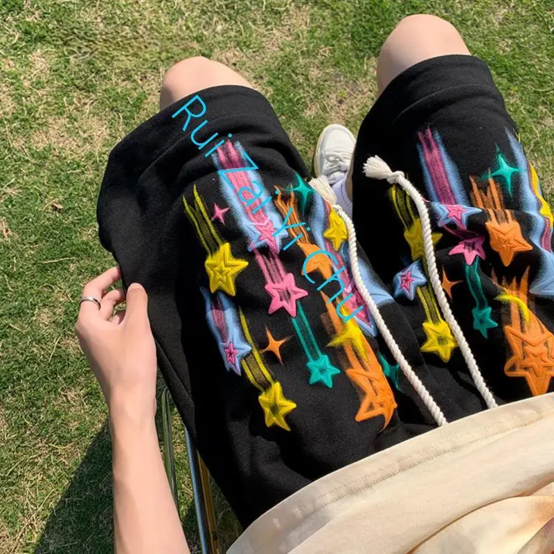 Students Joker Pants 2023 Fashion Summer Vintage Y2K Shorts New All-Star Sports Shorts Women Summer Casual Loose Wide-Leg Pants