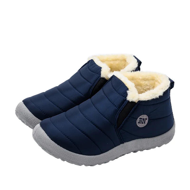 

Waterproof Boots Men Winter Shoes Warm Fur Outdoor Men's Sneaker Flat Sneakers Male Shoes For Men Slip On Work Sneakers Footwear