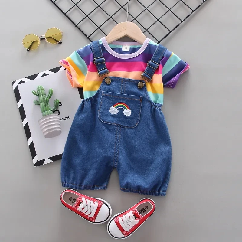 

Boy Set Baby Boys Suit Cotton Summer Casual Outing Clothes Top Shorts 2PCS Clothing for Children's Infant Stripe Kids Fashion