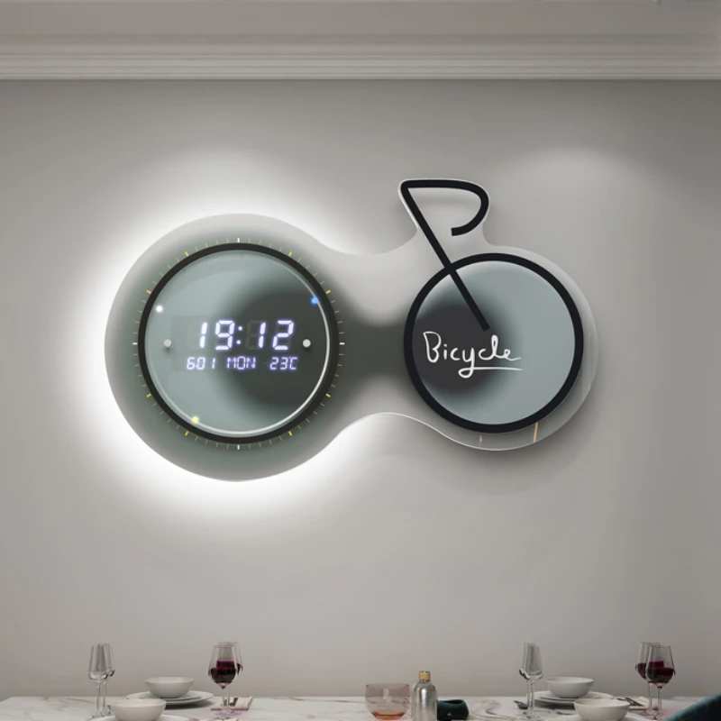 

Fashion Living Room 2022 New Electronic Clock Digital Home Hanging Wall Minimalist Creative Elegant