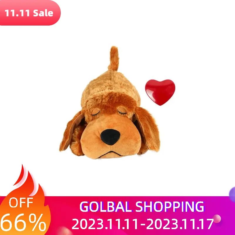 

Durable Behavioral Sleep Aid Soft Plush Stuffed Heartbeat Pet Supplies Anxiety Relief Snuggle Dog Toy Puppy Cute Training