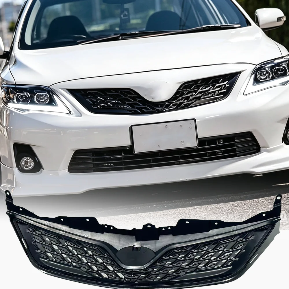Фото Подходит для Toyota Corolla 10.5 поколения, модели 2010-2013 годов, передняя решетка радиатора, решетка из ABS-пластика. №5