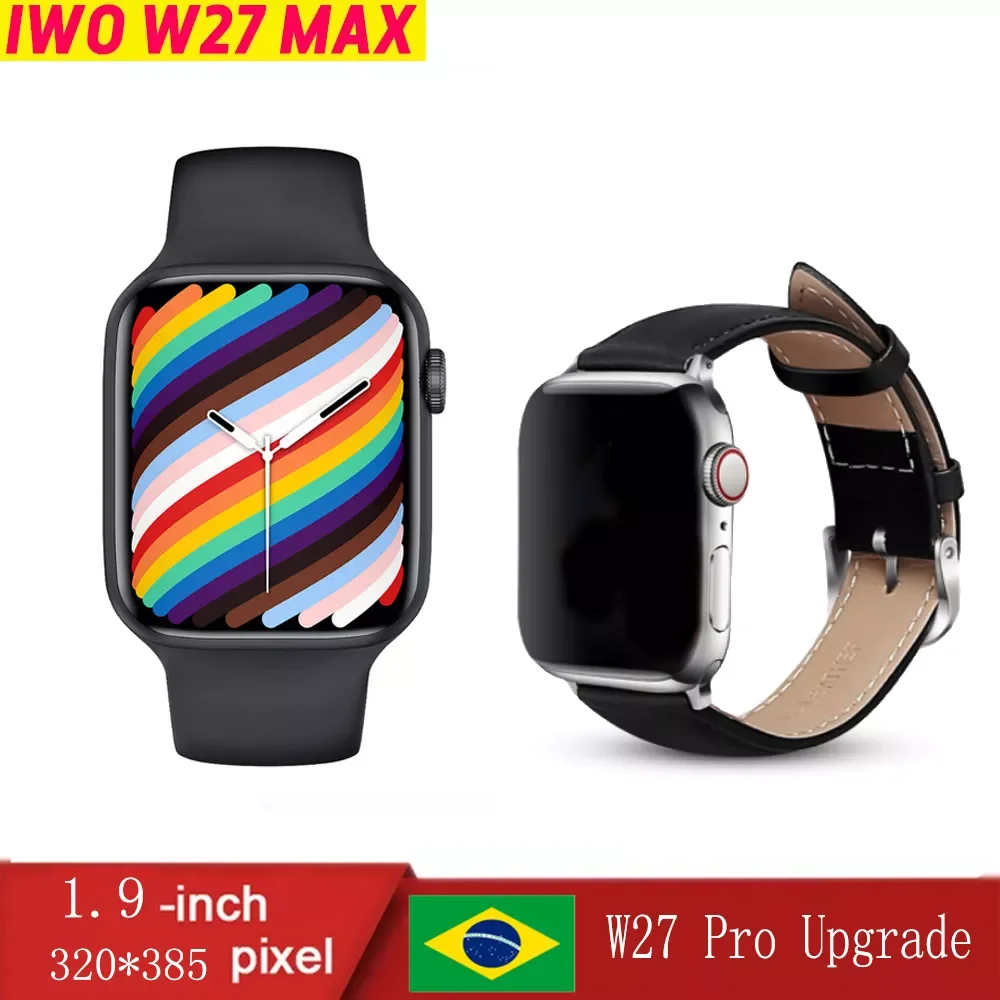 

Series 7 Iwo W27 Max 1.9 inch Smart Watch Women's Menstrual Period Bluetooth Call Voice Assistant Sports Watch PK W27 PRO