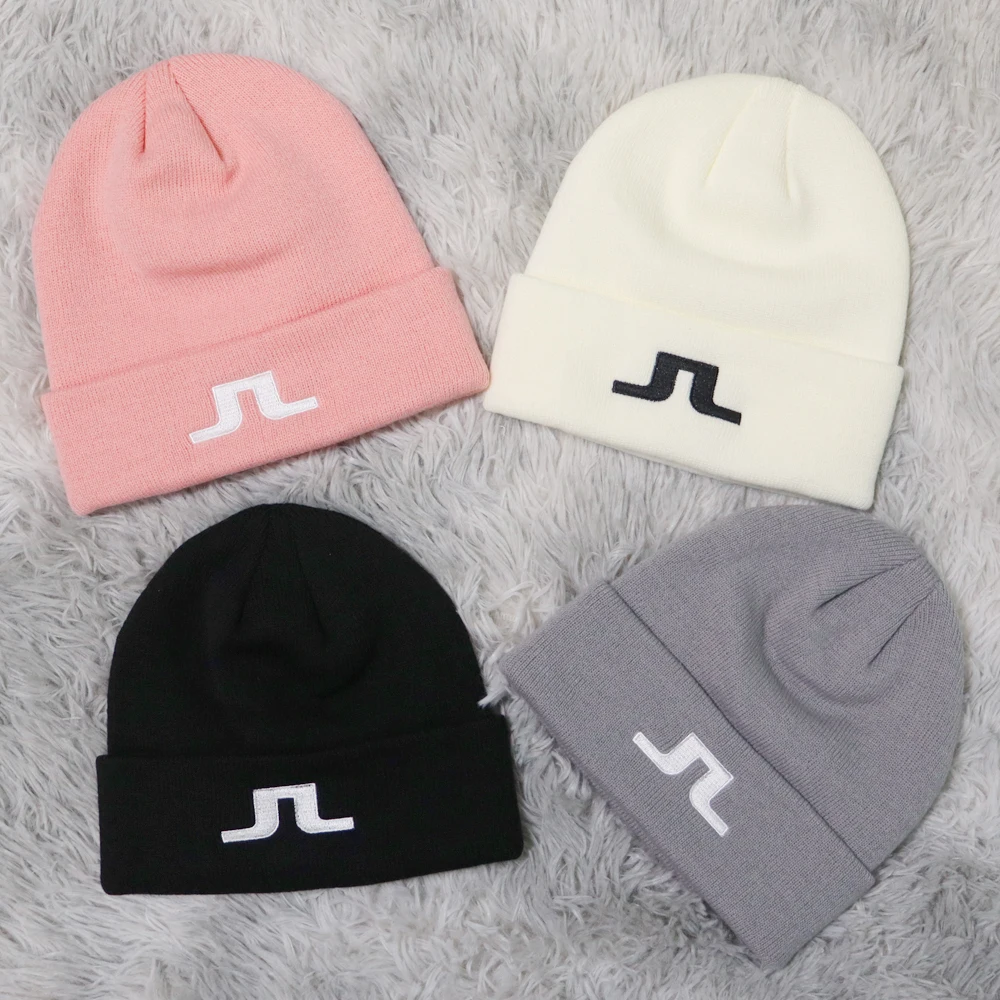 

Solid Color Simple Winter Adults Golf Hat Unisex Fashion Sports Knitted Hat Warm Hedging Cap