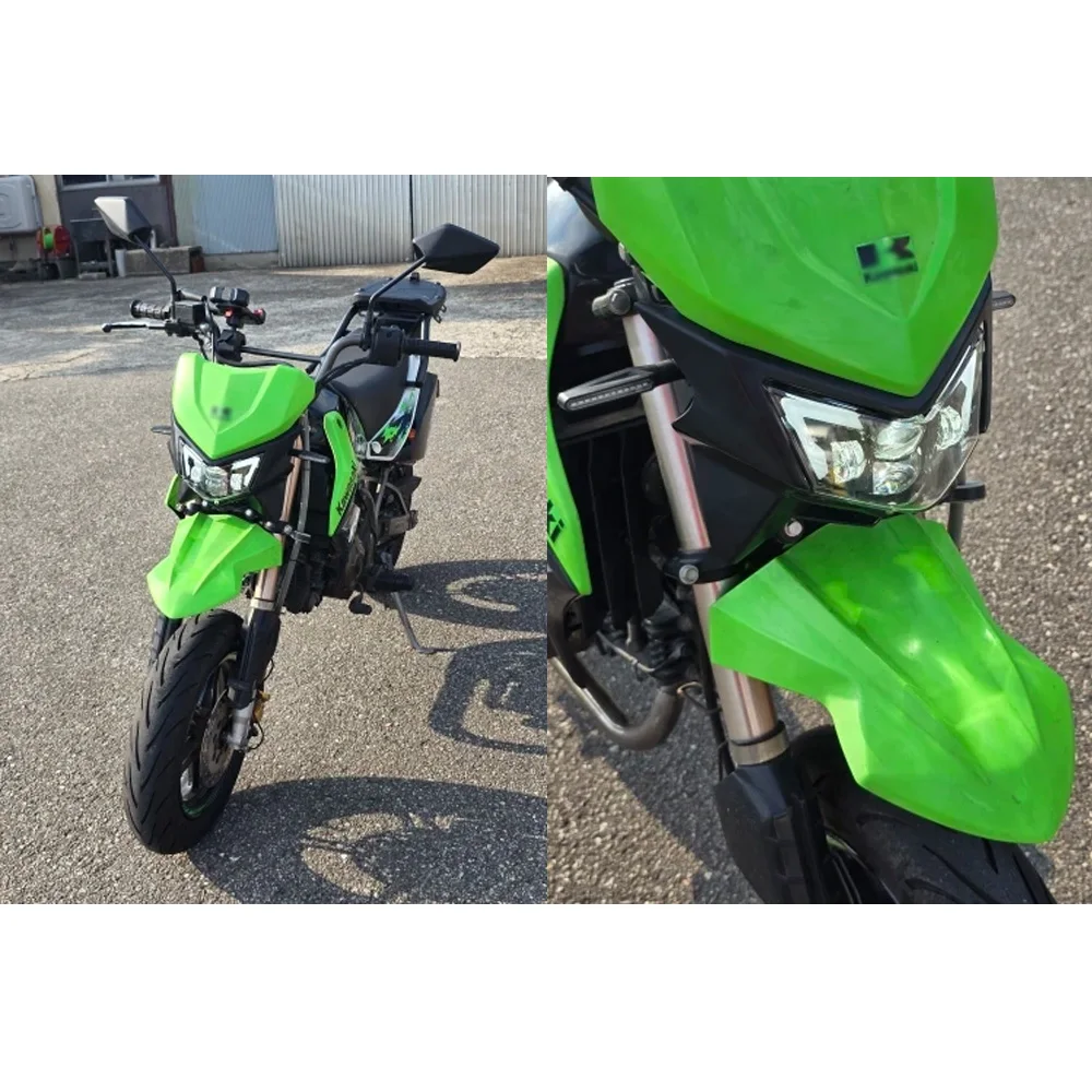 Светодиодная фара с ДХО для мотоциклов Kawasaki KLX125 D-Tracker, KLX150, KLX 125, 150 (2010-2016), в сборе, E24, 23007-0146 (art.: 3920da223fd9d) - 3920da223fd9d