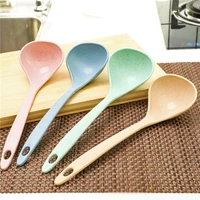 kitchen plastic tableware thickened large size porridge spoon wheat straw soup spoon home ladle porridge spoon