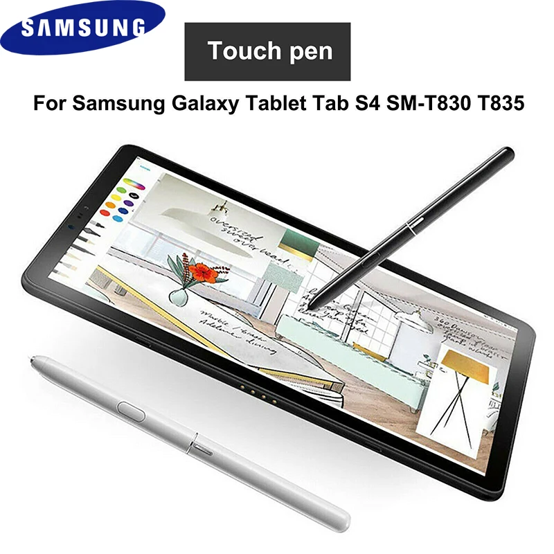 

Touch Screen S-pen For Samsung Galaxy Tab S4 10.5 2018 SM-T830 SM-T835 T830 T835 Active Stylus Button Pencil Writing with logo