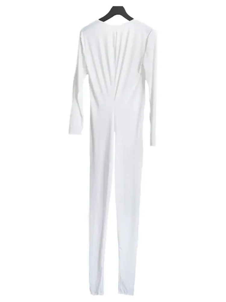 Эластичное Женское боди унисекс из ледяного шелка соблазнительное Прозрачное