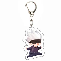 anime jujutsu kaisen keychain for women men acrylic cartoon key chain ring jewelry car key pendants bag accessories commic gifts