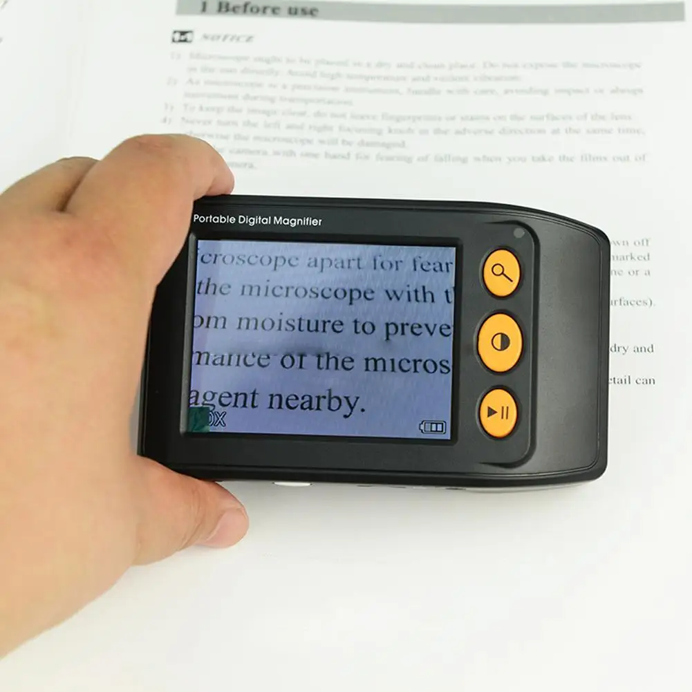 

Portable Digital Magnifier Reading Aid 3.5 Inch LCD Screen For Low Vision 2x-25x Zoom Video Electronic Magnifier
