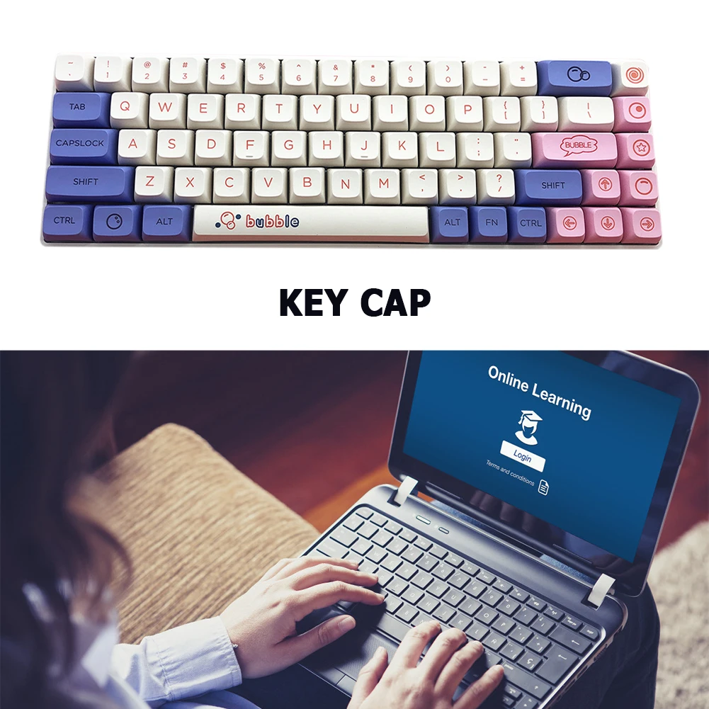 Клавиатура Механическая с 127 клавишами PBT Набор колпачков для клавиш XDA MX Switch