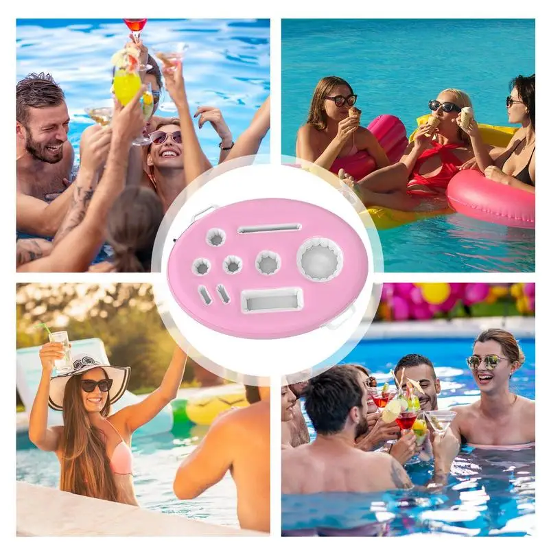 Плавающий держатель для напитков бассейна плавающий еды и поднос поплавки
