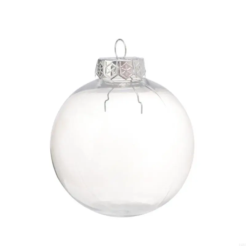 45be 6pcs High Clear Christmas Ball Set 8/10/6 см. Съемные металлические вешалки украшают декоры