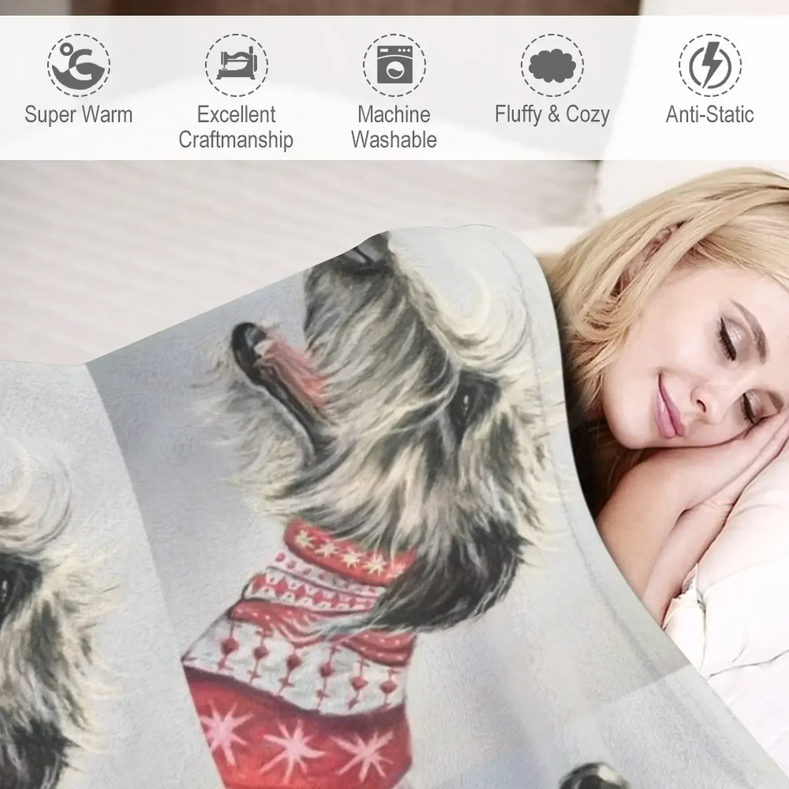 Скрапфи лучушник в рождественском джемпере одеяло для дивана кровати одеяла