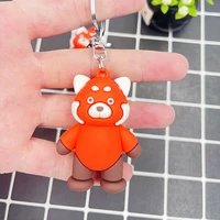 cuteturning red cartoon keychain color resin doll ladies bag pendant accessories car key chain ring charm kids child gifts