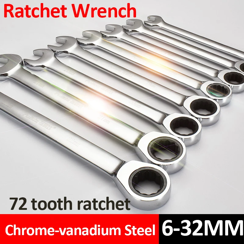 6-32 мм двойного назначения открытый ключ с храповым механизмом Цветение сливы