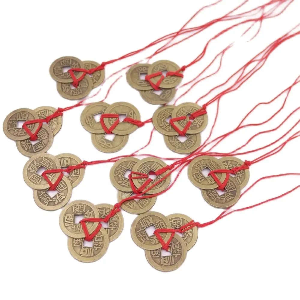 

10 PCS Chinese FengShui Lucky Coin 3 Fortune Brass Emperor Coins 9 Inches