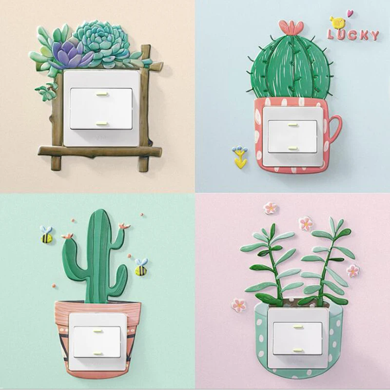 

Милый чехол с единорогом, кошкой, фламинго, мультяшный декор для комнаты, 3D Настенный силиконовый выключатель ВКЛ./ВЫКЛ., светящийся выключа...