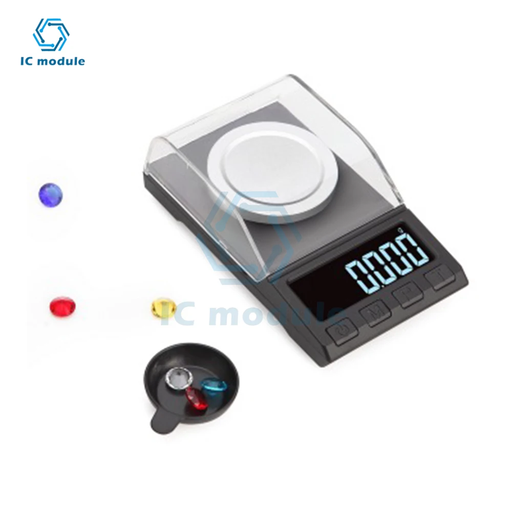 

20g 50g 100g 200g High-precision mini small household smart electronic scale Gram scale for Jewelry gold Herb Lab