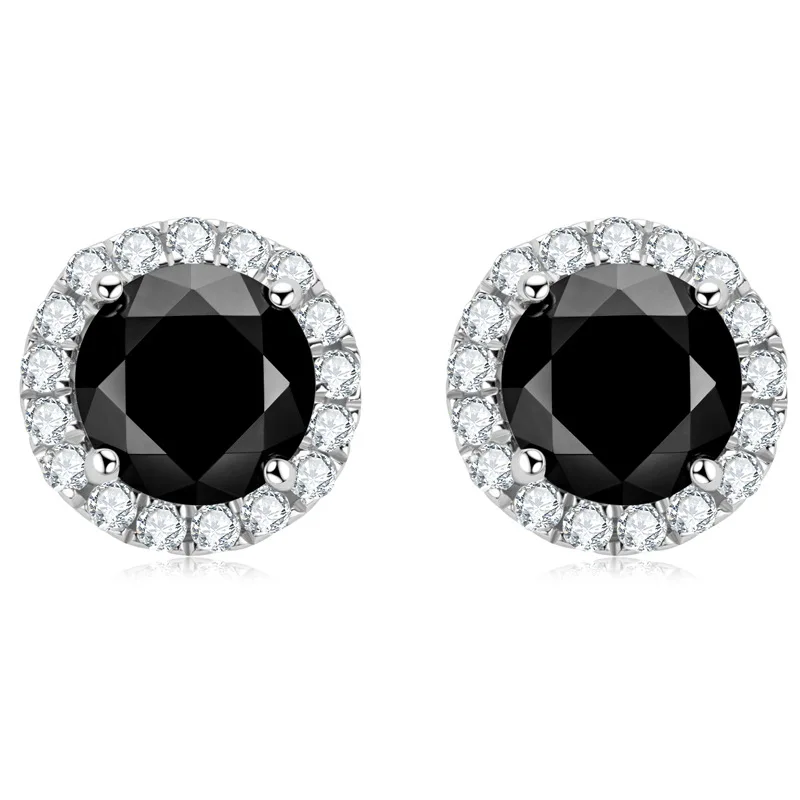 

Серьги женские из серебра 925 пробы с бриллиантами 0,8 карат D