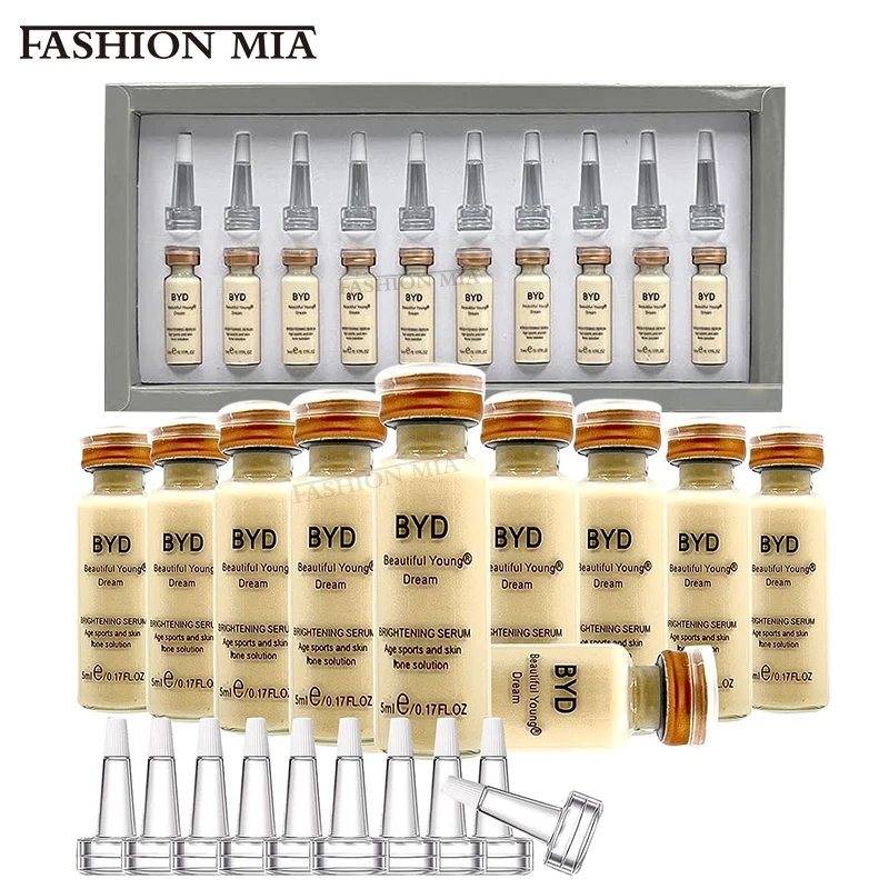 

5ml 10 vial Natural BB Cream Glow Starter Kit Anti-Aging BB Cream Serum Foundation with Dropper Microneedling Skin Treatment Kit