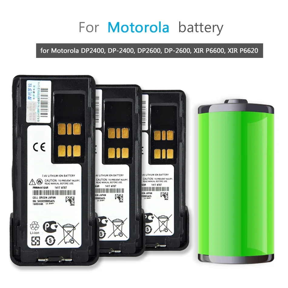 

PMNN4415/PMNN4416 Battery 1650mAh For Motorola DP2400, DP-2400, DP2600, DP-2600, XIR P6600, XIR P6620 High Quality Battery