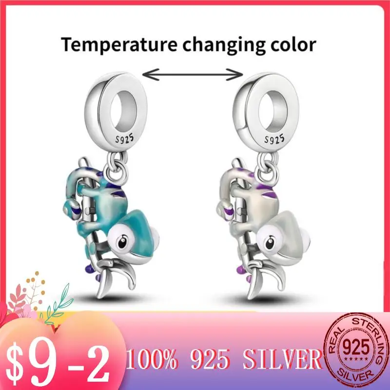 

Серебряный цвет, хамелеон, меняющий цвет, подвеска для оригинального браслета, женское украшение «сделай сам»