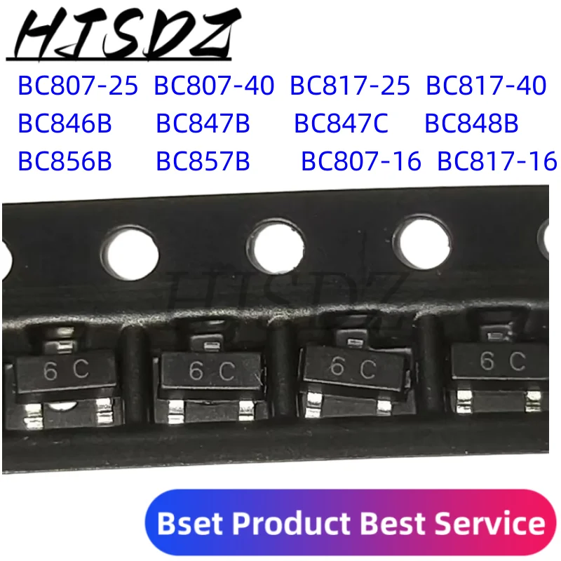 100 Детали BC807-25 BC846B BC847B BC847C BC848B BC856B BC857B SOT23 BC807 BC817 BC846 BC847 BC807-40