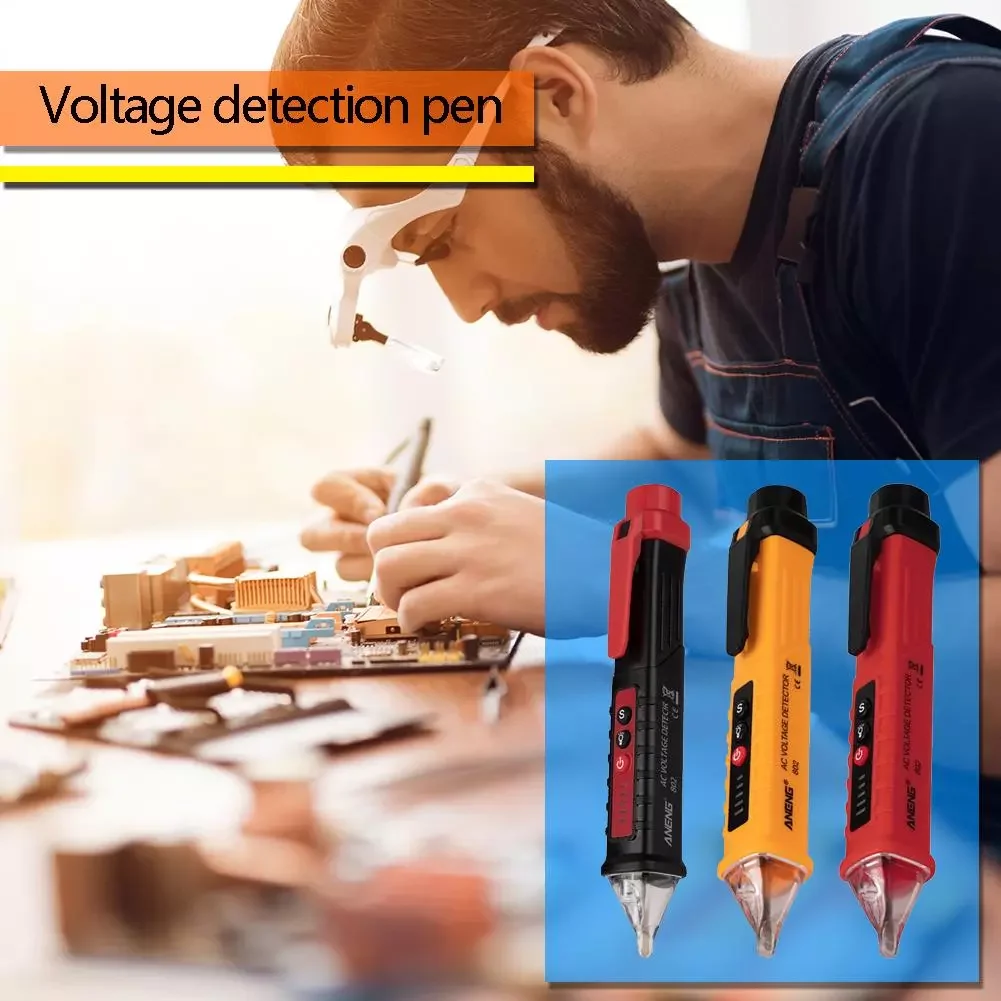 

ANENG VD802 Non-contact AC Voltage Detector Tester Meter 12V-1000V Pen Style Electric Indicator LED Voltage Meter Sensor
