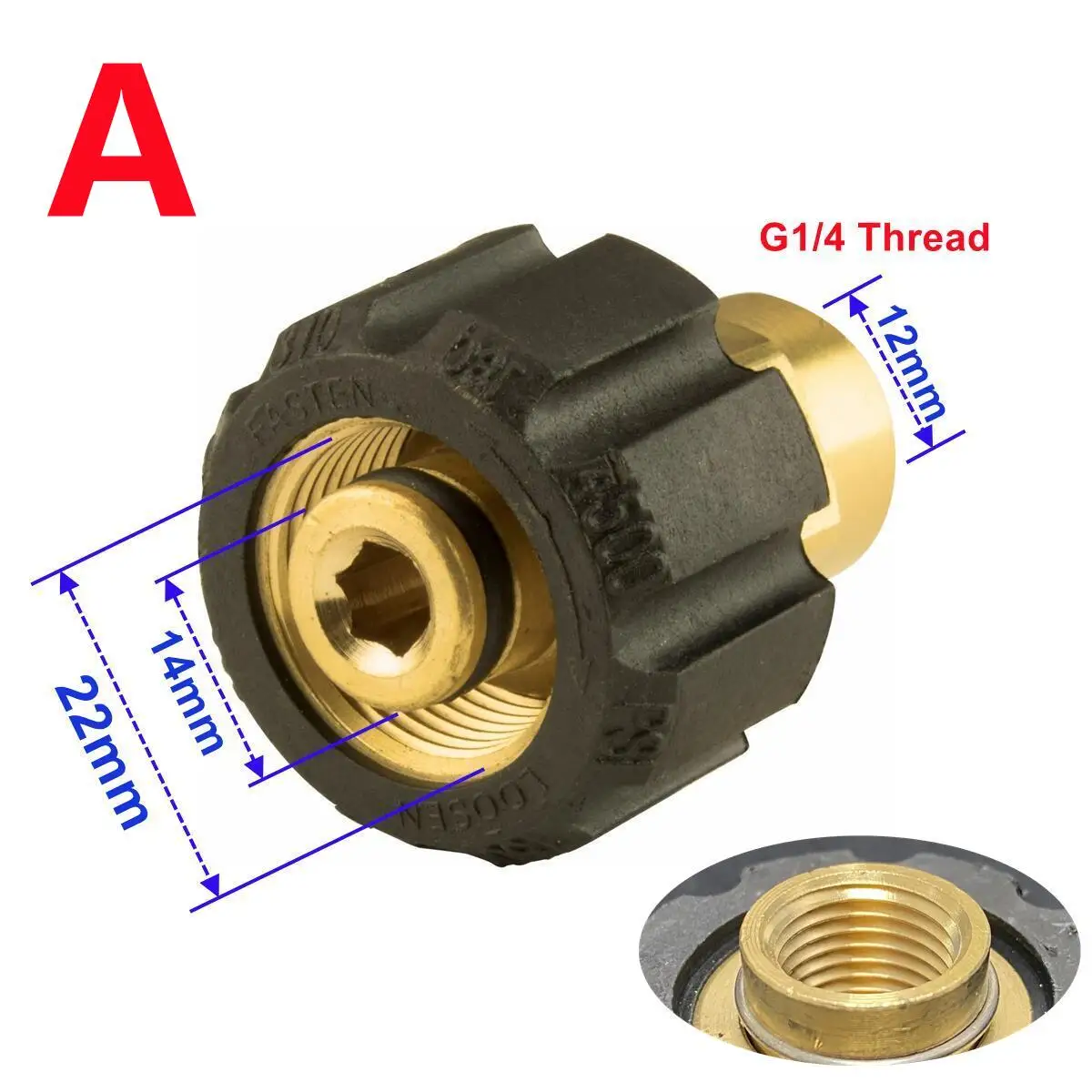 

Соединитель Быстроразъемный Поворотный M22 14 Мм, До 1/4 Дюйма, 3/8 Дюйма, Комплект Для Установки M22 G1/4