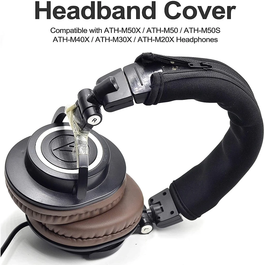 

For Audio Technica ATH MSR7 M20 M30 M40 M40X M50X SX1 Headphone Protector Zipper Headband Headphones