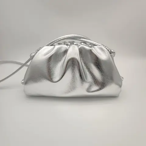 Женская сумочка из синтетической кожи Y2k, маленькая цветная мягкая сумка через плечо с изображением облаков