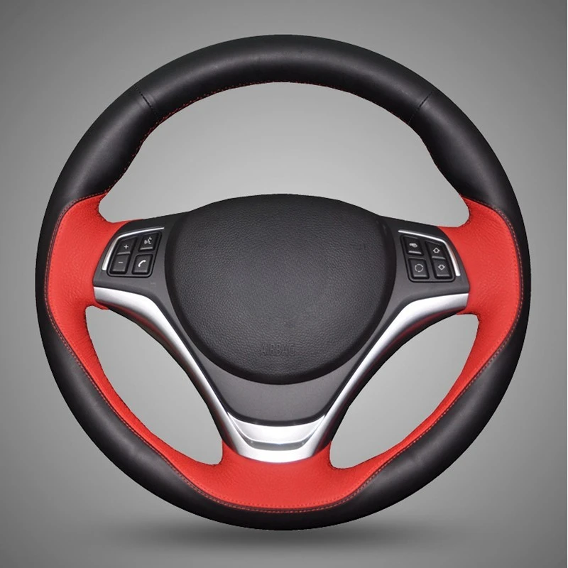 

Женская Черная оплетка Ручное шитье Удобная натуральная кожа для BMW E90 E91 E92 E93 E87 E81 E82 E88 X1 E84