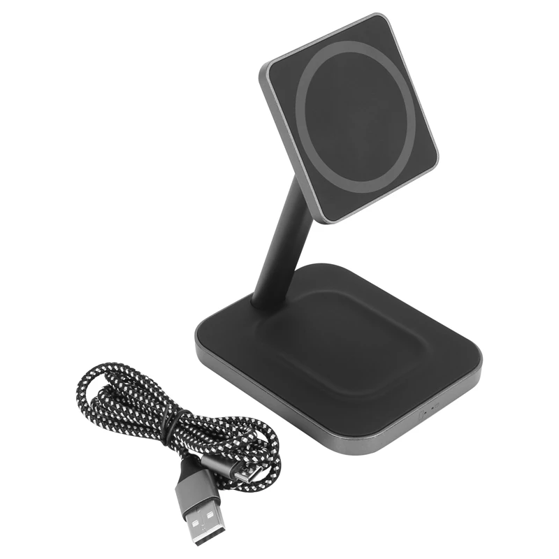 Беспроводное зарядное устройство 2-в-1 15 Вт подставка для быстрой зарядки