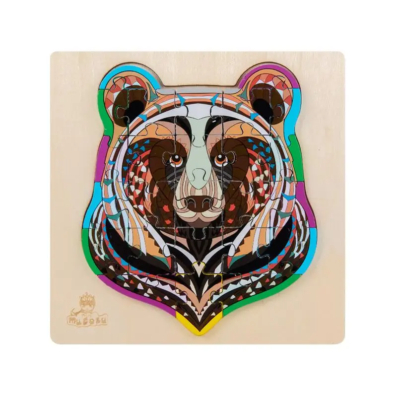 

Toddler Puzzles Bear Puzzles Fine Motor Skills Learning Educational Montessori 3D Jigsaw For Kids Boys Girls