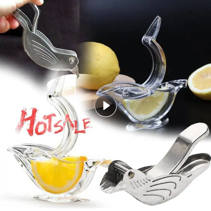 Lemon Clip Manual Transparent Fruit Juicer Home Kitchen Bar Gadget Bird Shape Citrus Juicer Hand Held Orange Squeezer Machine