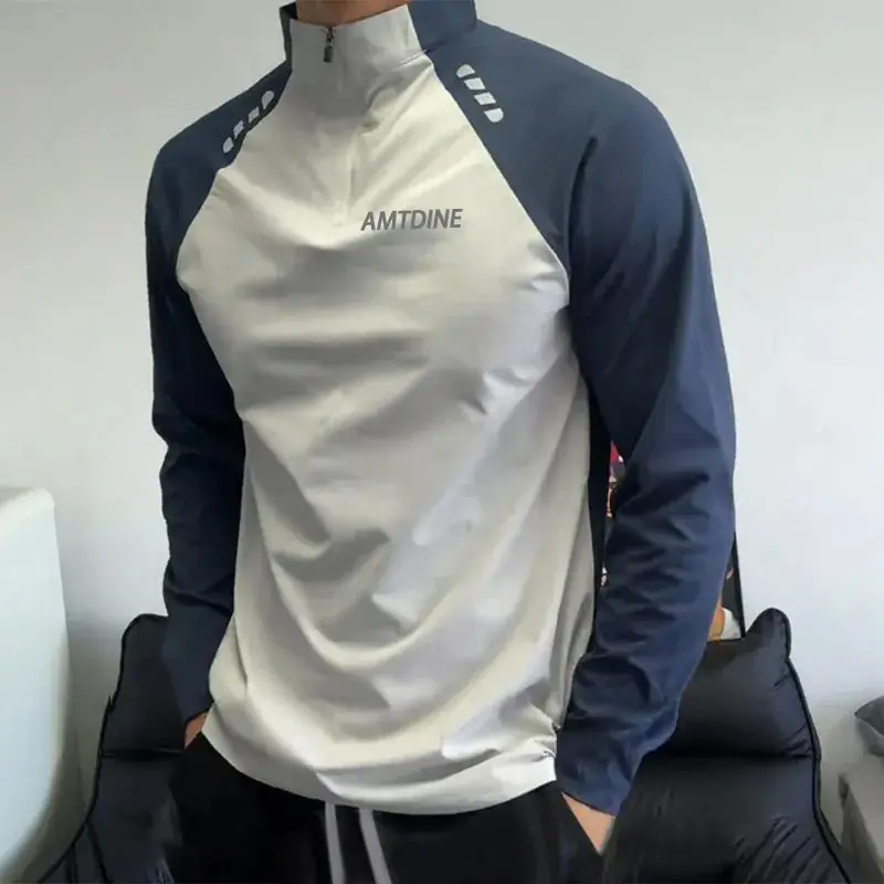 Fuor Seasons панк-стиль фитнес-футболки с рукавами реглан и длинными мужские