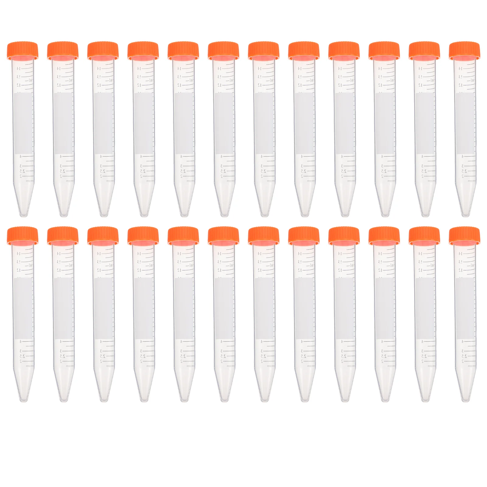 

25 Pcs Plastic Container Centrifuge Tube Test 15ml Tubes Cover Laboratory Supplies Transparent