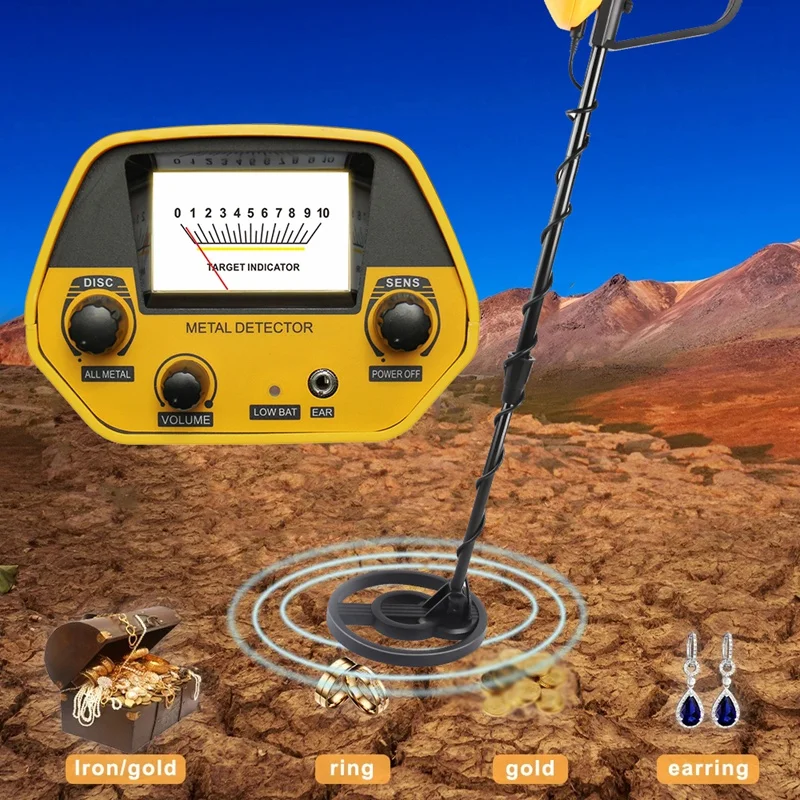 

GT-5090 Metal Detector Portable Waterproof Coil LCD Treasure Hunter High Sensitivity Underground Jewelry Metal Detector