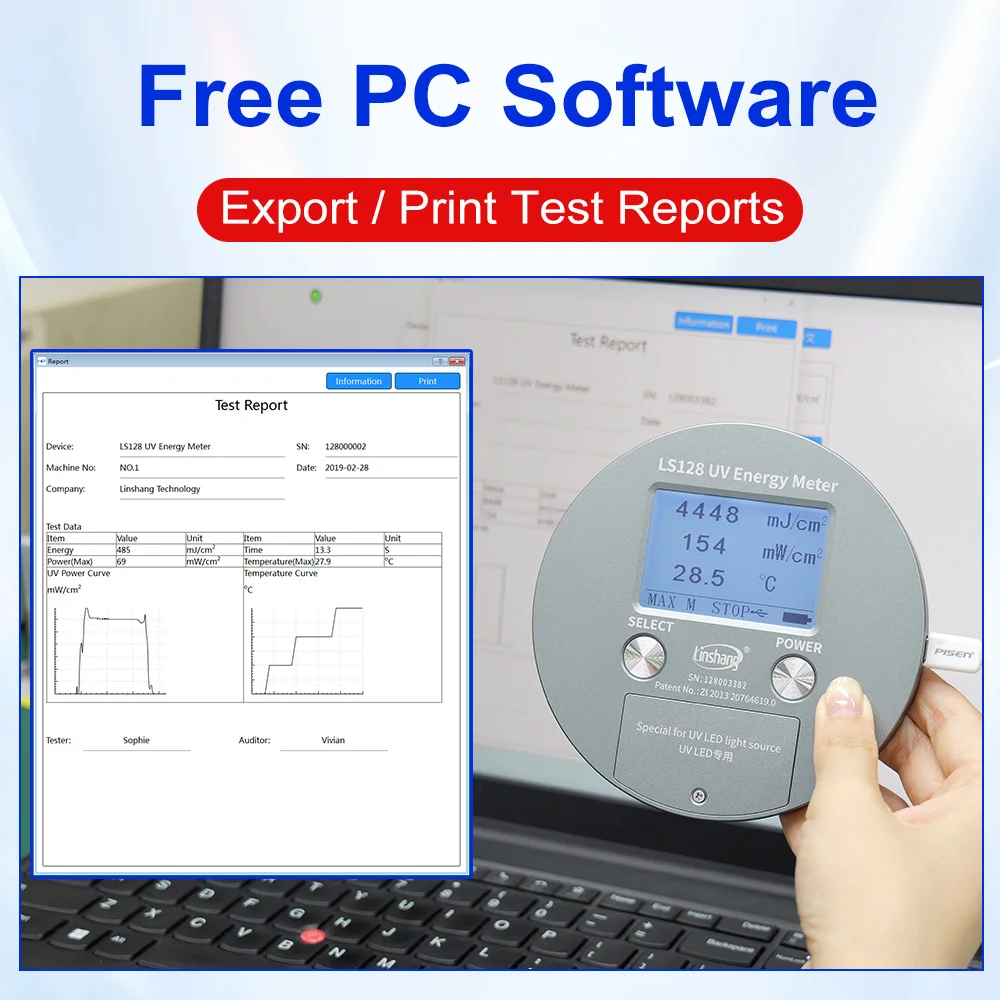 Измеритель интенсивности лампы LS128 цифровой измеритель мощности от 340 до 420 нм