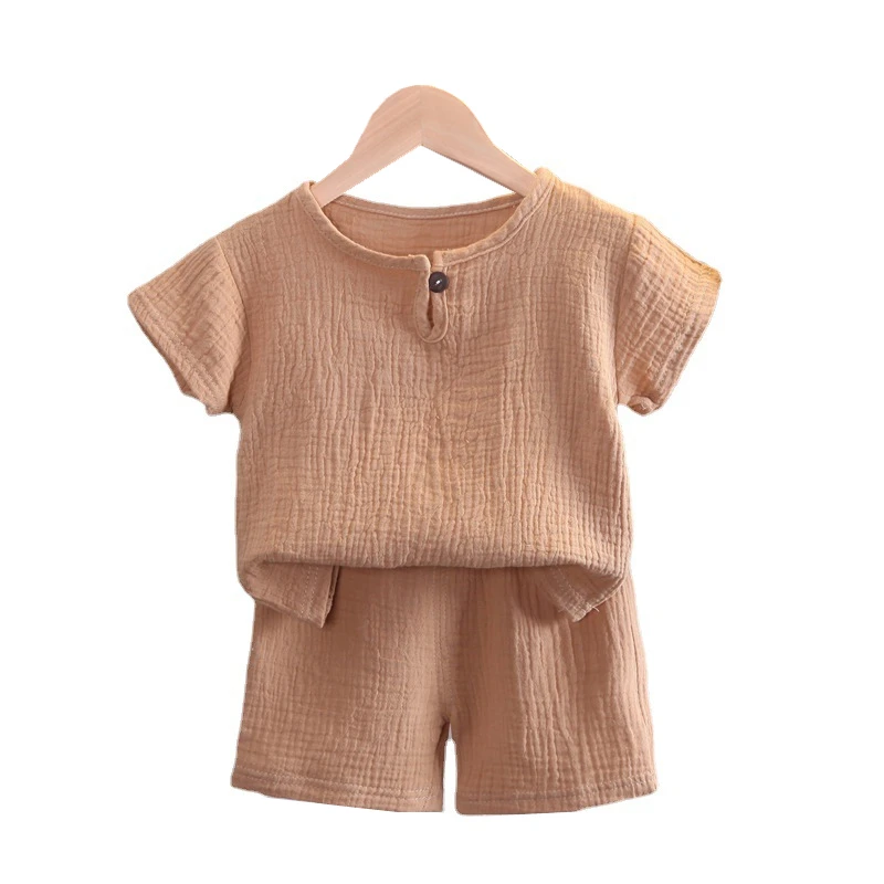 

New Baby Boys Girls Clothes Suit Summer Children Solid Cotton T-Shirt Shorts 2Pcs/Sets Toddler Casual Costume Kids Sportswear