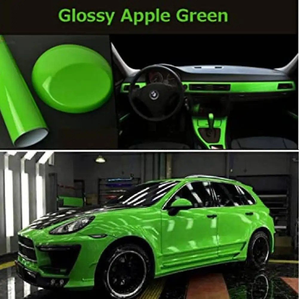 

Car Wrapping Film High Gloss Vinyl Film Wrap Sticker Decal DIY Bubble Free Waterproof Auto Motorcycle Exterior Accessories