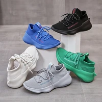womens sneakers breathable knitted casual women socks shoes lace up ladies flats female spring vulcanized running shoes