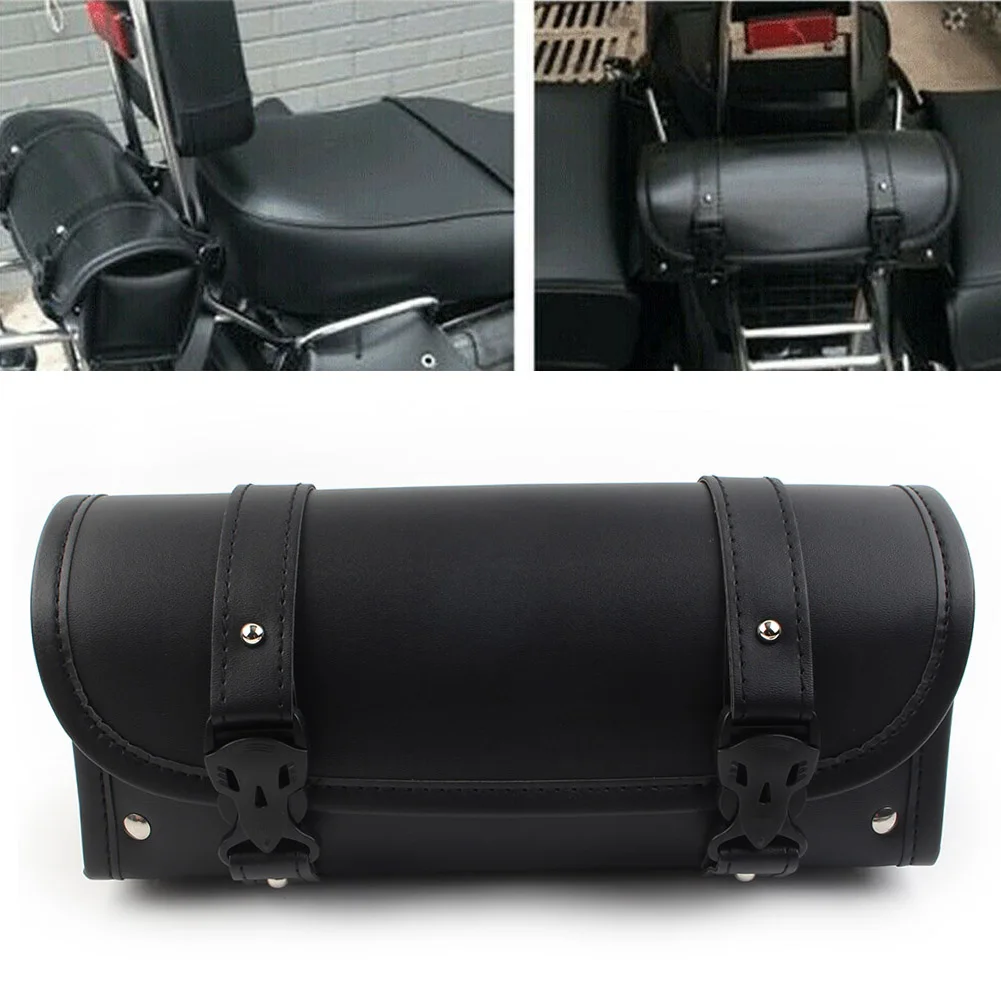 

Universal Black PU Leather Motorcycle Side Saddle Bags Storage Fork Tool Pouch