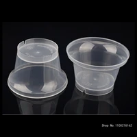 50pcs net red disposable high temperature baked pudding cup thickened pp frosted plastic ice resistant ice cream cup with lid
