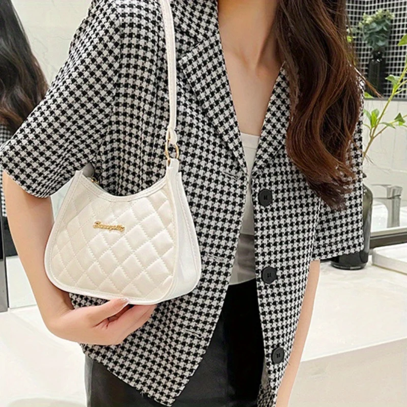 Простая и элегантная сумка через плечо модная универсальная для подмышек