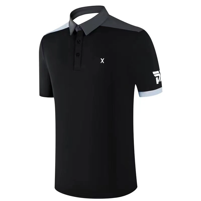 

Новая одежда для гольфа, Мужская Спортивная повседневная одежда для гольфа, дышащая быстросохнущая женская футболка-поло из полиэстера с защитой от пиллинга