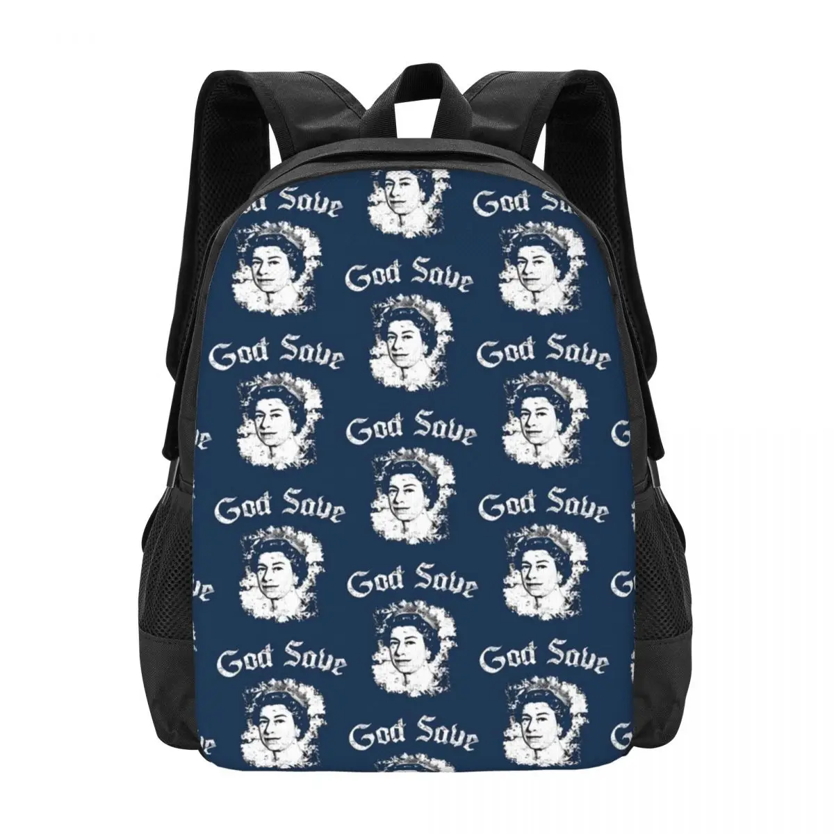 

Elizabeth II Backpack The Queens Girl Polyester Hiking Backpacks Lightweight Stylish High School Bags Rucksack